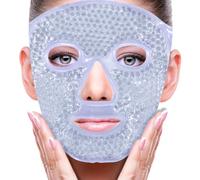 KOLZEMV Masque Froid pour le Visage, masque visage froid,Masque Gel, Masque Yeux Froid, Masque Facial en Gel Réutilisable de Compresse Chaud et Froid, pour Soulager Migraines, Soins des Yeux et Visage