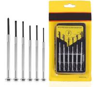 KOLZEMV Mini jeu de tournevis mécaniques de précision, tournevis de precision, tournevis,jeu d'outils d'horloger, réparation de lunettes et d'horloger, petit tournevis, tournevis de précision (6 in 1)