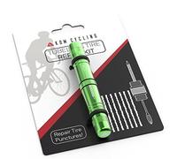 KOM Cycling Kit de réparation de pneus sans chambre à air pour vélo - 8 couleurs - Répare les crevaisons de pneus de VTT et vélo de route - Fourche de réparation de pneu et alésoir - 8 bandes de bacon