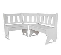 koma Multistore 200 Banc d'angle en bois de pin massif Blanc 100 x 200 cm