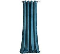 KOMA Rideau à oeillets en velours occultant Bleu 140x250 cm Bleu G