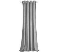 KOMA Rideau à oeillets en velours occultant Gris 140x250 cm Gris G
