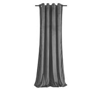 KOMA Rideau à Oeillets en Velours occultant Gris Anthracite 140x250 cm