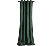 KOMA Rideau à oeillets en velours occultant Vert bouteille 140x250 cm Vert bouteille G