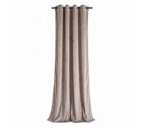 KOMA Rideau occultant en Velours à œillets Rose poudré 140x250 cm | Bloque efficacement la lumière extérieure et crée une ambiance cosy. Tissu 100 % polyester, œillets Ø4 cm, poids 1,1 kg.