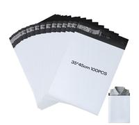 KOMABLEN 100 Pièces Enveloppe Plastique Expedition, 35x45cm Autoadhésive Emballage Colis Vinted, Opaque Imperméable Colis Vinted, Pochette Colis Enveloppe Colis pour Vêtements, Chaussures