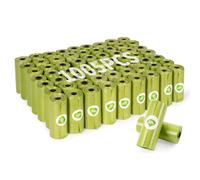 KOMABLEN 1005 Pièces Sac a Crottes Chien Biodegradable, 67 Rouleaux Sac a Caca pour Chien avec Distributeur a Crottes Chien, Portable et Anti-Fuite Sacs Ramasse-Crottes pour Chiens 33x22.8cm