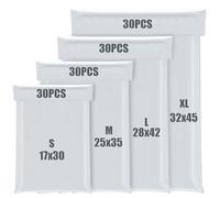 KOMABLEN 120 Pièces Enveloppe Plastique Expedition, Autoadhésive Emballage Colis Vinted 4 Tailles S/M/L/XL, Opaque Imperméable Colis Vinted, Pochette Colis Enveloppe Colis 120 Micron Autoadesive Borse
