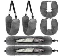 KOMABLEN 2 pièces Coussin de Voyage Remplissable avec des Vêtements | Oreiller de Voyage | Gadgets de Voyage Accessoires Utiles, Convient pour Les Voyages en Voiture/Avion Oreiller Cervical Portable