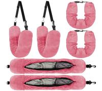 KOMABLEN 2 pièces Coussin de Voyage Remplissable avec des Vêtements | Oreiller de Voyage | Gadgets de Voyage Accessoires Utiles, Convient pour Les Voyages en Voiture/Avion Oreiller Cervical Portable
