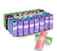 KOMABLEN 600 Pièces Sac a Crottes Chien Biodegradable, 40 Rouleaux Sac a Caca pour Chien avec Distributeur a Crottes Chien, Portable et Anti-Fuite Sacs Ramasse-Crottes pour Chiens 33x22.8cm