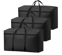 KOMABLEN Lot de 3 100L Rangement Vêtement, 600D Oxford Imperméable Sac Rangement Vêtement, Sac Demenagement Grand Format Rangement Sous Lit Habits Pour Oreillers, Édredons, Couvertures