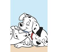 Komar 101 Dalmatien Cuddle - Taille : 50 x 70 cm Décoration murale (sans cadre) - Disney