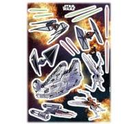 KOMAR 15 Stickers géant Vaisseaux Star Wars 50 x 70 cm Multicolors G