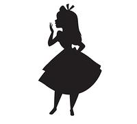 Komar Alice Silhouette - Taille : 50 x 70 cm Impression sur toile (sans cadre) - Disney