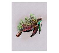 Komar Animals Paradise Turtle Poster Image Salon Chambre Décoration Impression sans Cadre Disponible en 3 Tailles, coloré, P083A-30x40