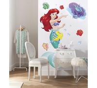 Komar - Ariel XXL - Papier peint photo non tissé autocollant et contours découpés - Dimensions : 127 x 200 cm - Sticker mural pour chambre d'enfant, fille, sirène