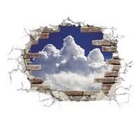 KOMAR -Break Out Clouds-, Sticker Décoration Murale - 100x70 cm Bleu
