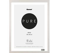 Komar Cadre Photo en Bois Blanc 30 x 40 cm avec Verre Acrylique Transparent Blanc 30 x 40 cm