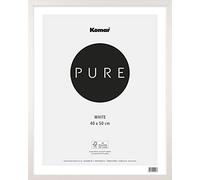 Komar Cadre Photo en Bois Blanc 40 x 50 cm avec Verre Acrylique hautement Transparent, Blanc, 40 x 50 cm