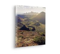 Komar Coloured Earth Tableau sur châssis en bois véritable 40 x 40 cm Motif paysage Salon Chambre