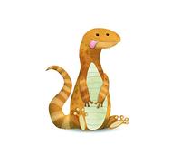 Komar Cute Animal Lizard | Poster Image Salon Chambre Décoration Impression Artificiel | sans Cadre | Disponible en 3 Tailles, Weiß, Orange, P111D-30x40