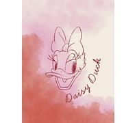 Komar Disney Daisy Duck Watercolours Tableau mural pour chambre d'enfant 30 x 40 cm