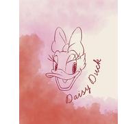 Komar Disney Daisy Duck Watercolours Tableau mural pour chambre d'enfant 40 x 50 cm