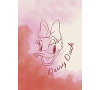 Komar Disney Daisy Duck Watercolours Tableau mural pour chambre d'enfant 50 x 70 cm