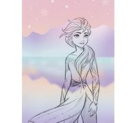 Komar Disney Frozen Pastel Lights Tableau mural pour chambre d'enfant, 30 x 40 cm, décoration murale