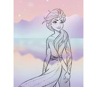 Komar Disney Frozen Pastel Lights Tableau mural pour chambre d'enfant, 40 x 50 cm, décoration murale