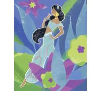 Komar Disney Princess Jasmine Bleu 40 x 50 cm Décoration murale pour chambre d'enfant