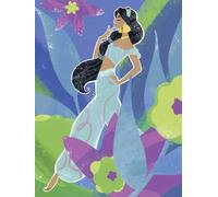 Komar Disney Princess Jasmine en bleu 30 x 40 cm Décoration murale pour chambre d'enfant