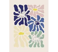 Komar Disney The Lion King Between Flowers Tableau mural pour chambre d'enfant 30 x 40 cm