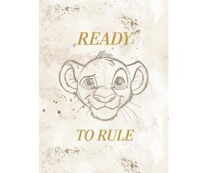 Komar Disney The Lion King Ready to Rule Tableau mural pour chambre d'enfant 30 x 40 cm