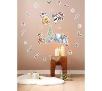 Komar - Disney - Winnie l'ourson Christmas - Dimensions : 50 x 70 cm - 26 pièces - Sticker mural pour chambre d'enfant, décoration de Noël