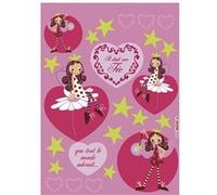 KOMAR Fairy, Sticker mural princesse -il était une fille que tout le monde attendait - 50x70 cm Rose G