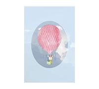 Komar Happy Balloon Blue - Taille : 50 x 70 cm Impression d'art (sans cadre) - Pure Boutique