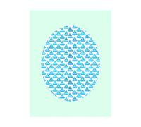 Komar Image Murale | Shelly Patterns Aqua | Poster Photo Salon Chambre Décoration Art Print | sans Cadre | P037F-40x50 | Taille : 40 x 50 cm (Largeur x Hauteur)