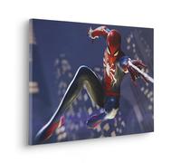 Komar Image sur châssis - Marvel Spider-Man Web Shoot - Dimensions : 60 x 40 cm - Toile murale pour chambre d'enfant