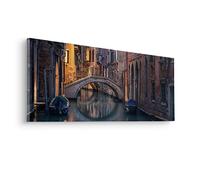 Komar Impression sur châssis en bois véritable - Night Cruise - Dimensions : 90 x 30 cm - Impression sur toile - Paysage pour salon, chambre à coucher