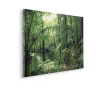 Komar Jungleflair Tableau sur châssis en bois véritable 90 x 60 cm Motif paysage pour salon, chambre à coucher