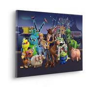 Komar Komar Image sur châssis - Toy Story the Greatest Team, Dimensions : 40 x 60 cm - Image murale pour chambre d'enfant, multicolore