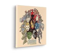 Komar Komar Tableau sur châssis - Dos de grève des Avengers - Dimensions 40 x 40 cm - Image murale pour chambre d'enfant