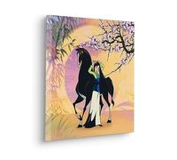 Komar Komar Tableau sur châssis - Mulan avec Kahn - Dimensions : 40 x 40 cm - Décoration murale pour chambre d'enfant - Multicolore