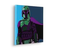 Komar Komar Tableau sur châssis - Star Wars Cyberart by Boba Fett - Dimensions 40 x 40 cm - Image murale pour chambre d'enfant, chambre d'enfant