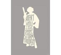 Komar Mantiburi Impression sur toile Star Wars Silhouette Leia 50 x 70 cm (sans cadre) Décoration pour chambre d'enfant