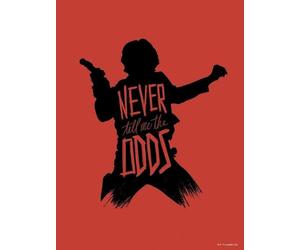 Komar Mantiburi Poster mural Star Wars Silhouette Quotes Han Solo 30 x 40 cm (sans cadre) Décoration pour chambre d'enfant