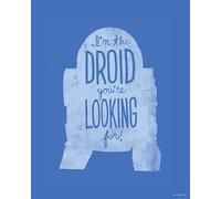 Komar Mantiburi Poster mural Star Wars Silhouette Quotes R2D2 40 x 50 cm (sans cadre) Décoration pour chambre d'enfant