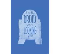 Komar Mantiburi Poster mural Star Wars Silhouette Quotes R2D2 50 x 70 cm (sans cadre) Décoration pour chambre d'enfant